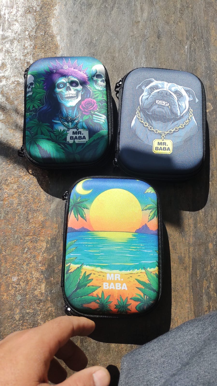 Os 3 designs dos kits Mr. Baba